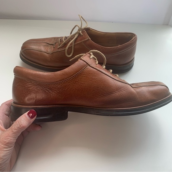 Sandro Moscoloni Men’s Light Brown Comfort Walk Leather Oxford Made In Brazil - Picture 9 of 11